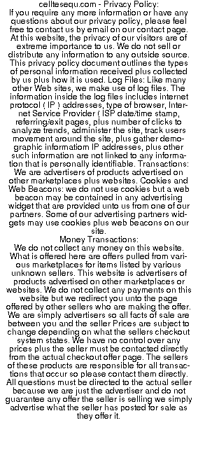 celltesequ privacy