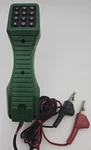 Vintage Harris TS19 Lineman's Butt Set, Green With Cables & Clips - Untested. Fixed Price $19.87.