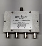 Mini-circuits ZB4PD1-500-75 4-WAY Splitter, Ohms. Fixed Price $29.00.