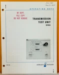 Hp 08740-90008 1969 Model 8740A Transmission Test Unit Operating Note Manual.. Fixed Price $39.99.