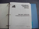 Ifr Fm/am 1600CSA Communications Monitor Operation Manual. Fixed Price $125.00.