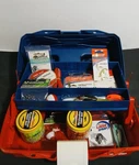 Eagle Claw Fishing Tackle Box Kit Loaded Hooks Bobbers Lures Sinkers Line. Fixed Price $39.99.